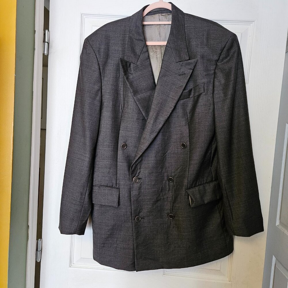 Hugo Boss Tasmanian Loro Piana Suit Jacket with localized fabric defect